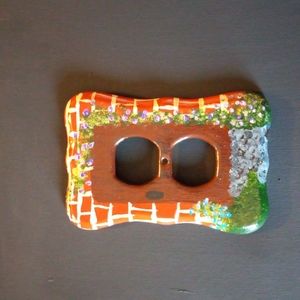 Outlet cover hand painted